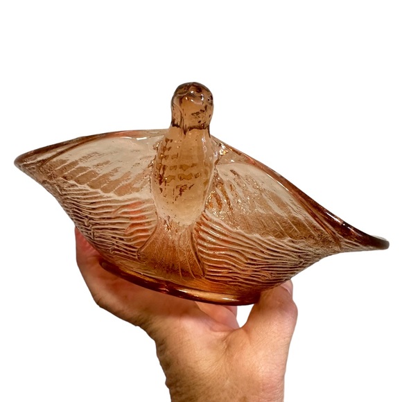 Vintage Hummingbird Glass Candy Dish - Picture 2 of 8